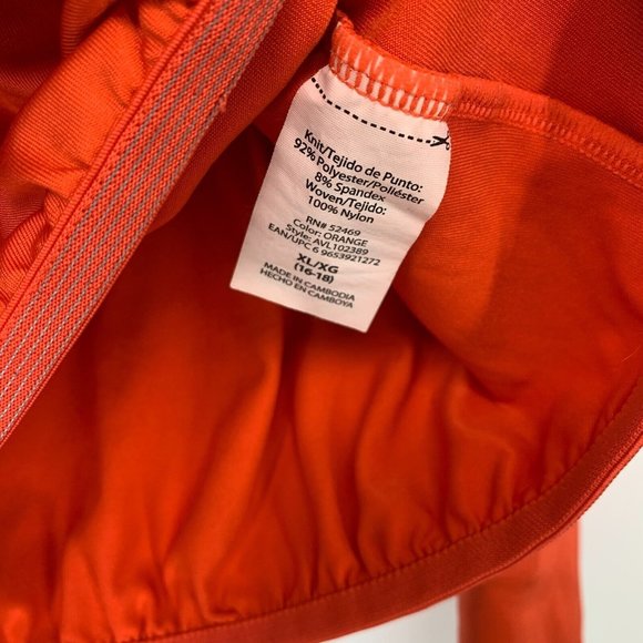 Avia Jacket Orange Pullover Hooded 1/4 Zip Windbreaker Long Sleeve - Picture 8 of 12